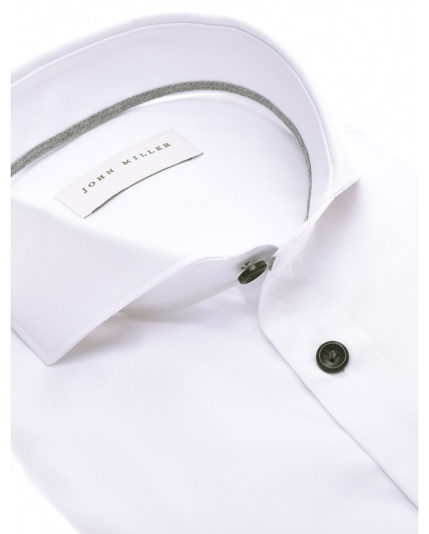 John Miller normale fit overhemd wit effen katoen cutaway