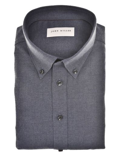 John Miller business overhemd John Miller Tailored Fit donkerblauw