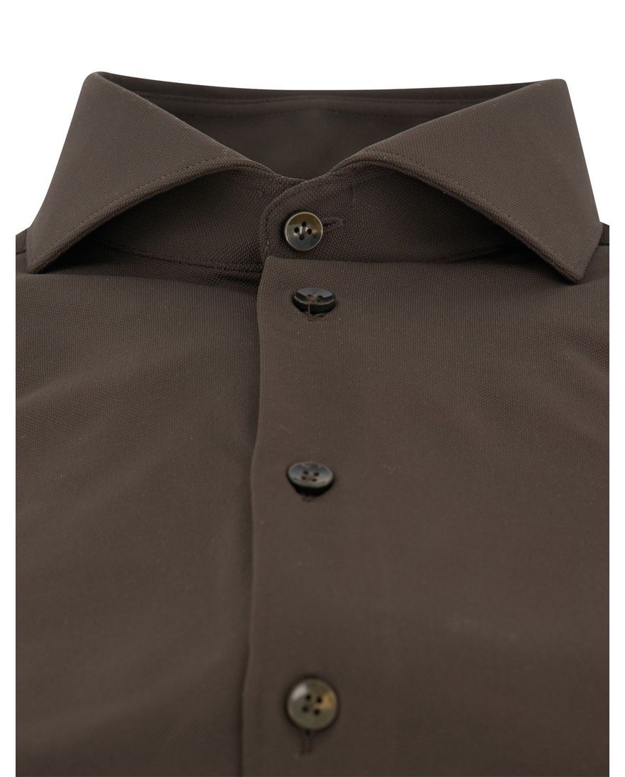 John Miller overhemd mouwlengte 7 bruin