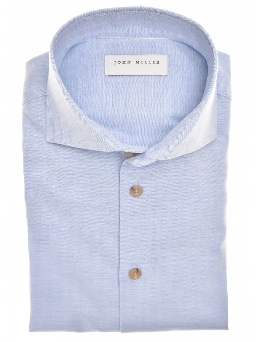 overhemd mouwlengte 7 lichtblauw John Miller Tailored Fit