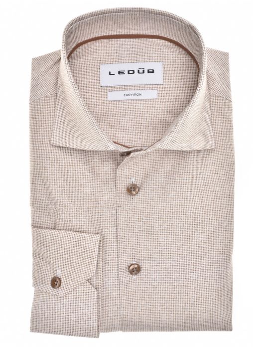 Ledub overhemd bruin geprint