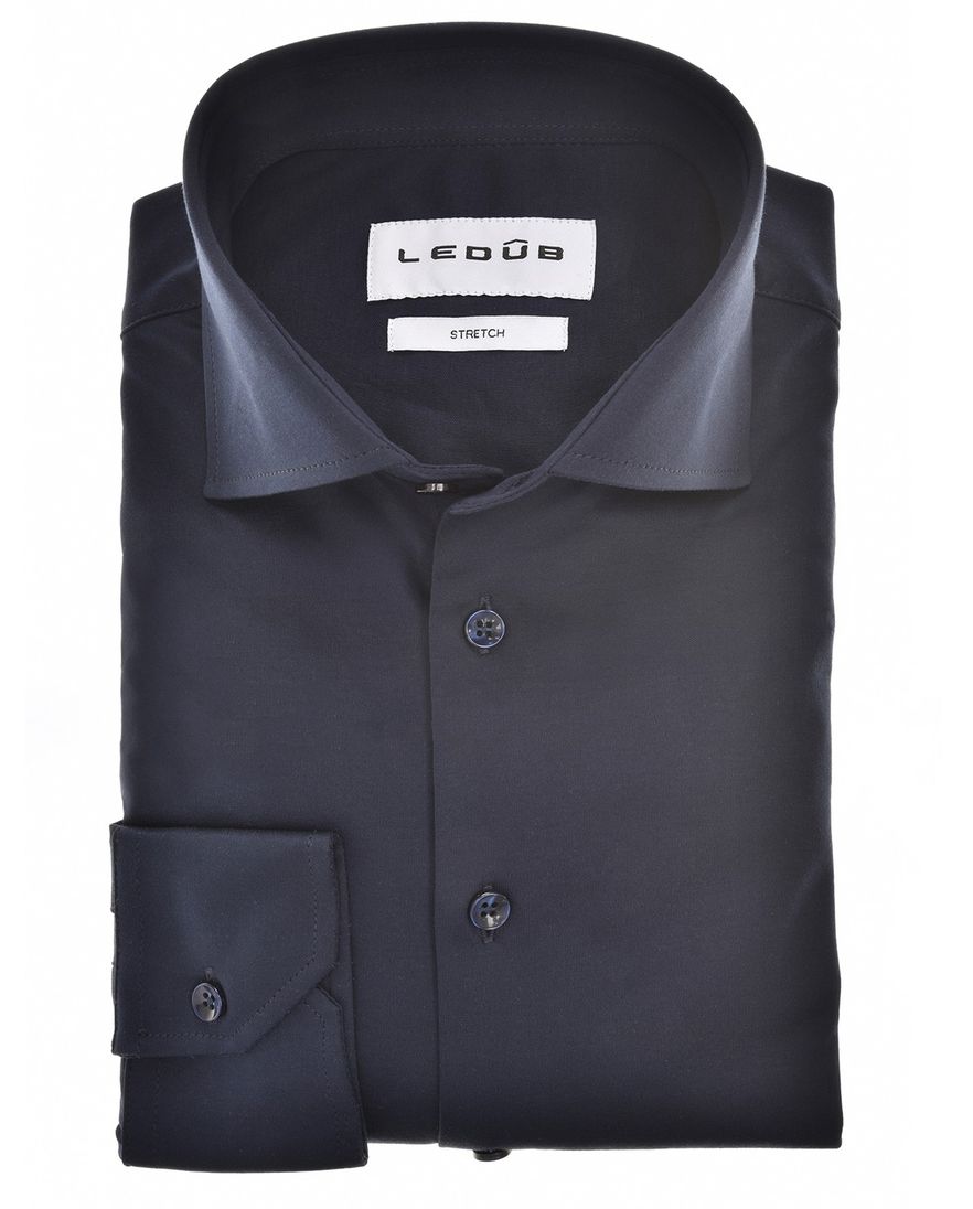 Ledub overhemd mouwlengte 7 donkerblauw