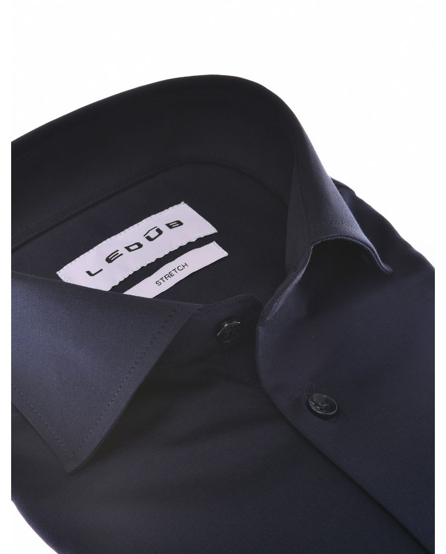 Ledub overhemd mouwlengte 7 donkerblauw