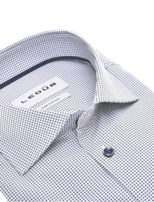 Ledub overhemd blauw geprint