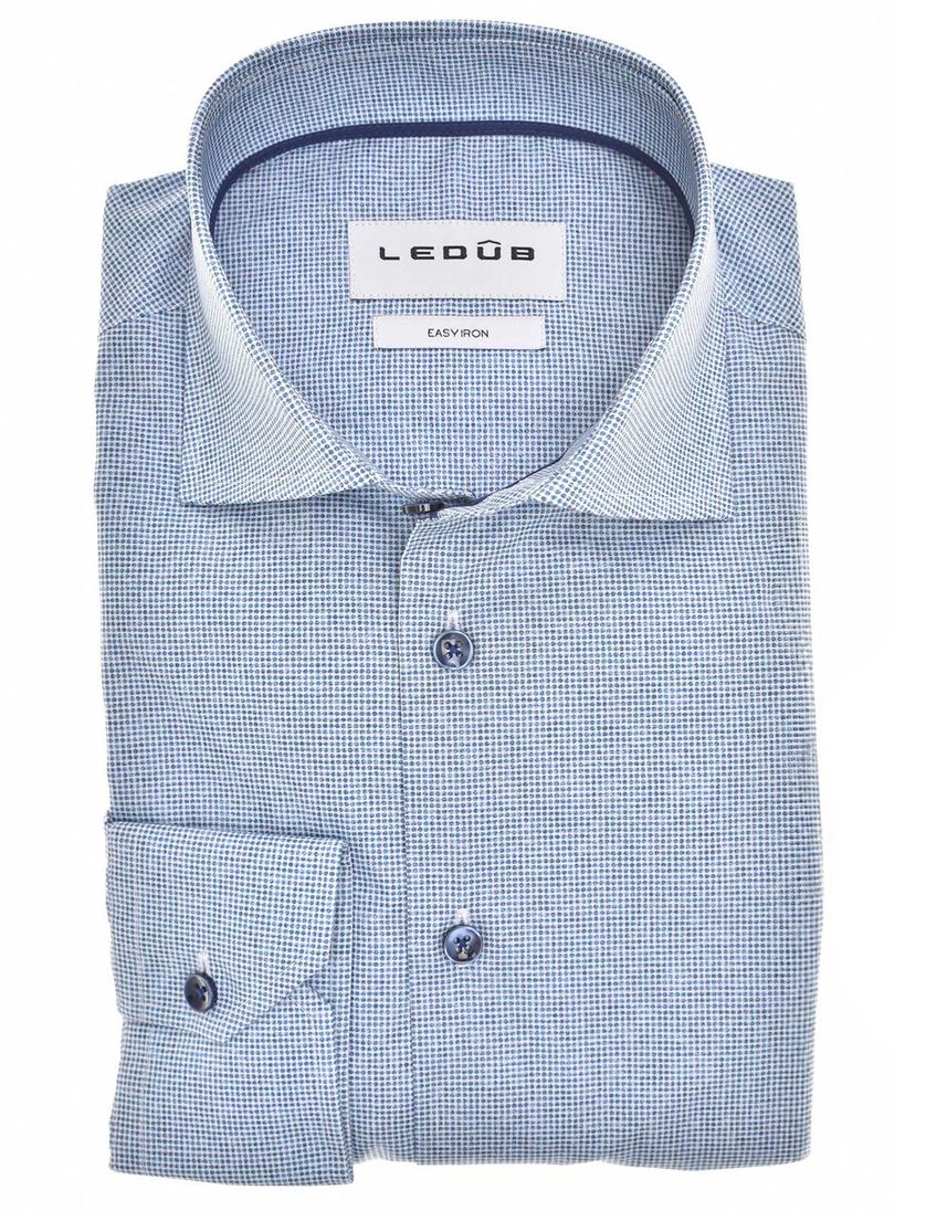 Ledub overhemd blauw geprint