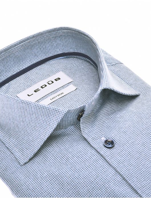 Ledub overhemd blauw geprint