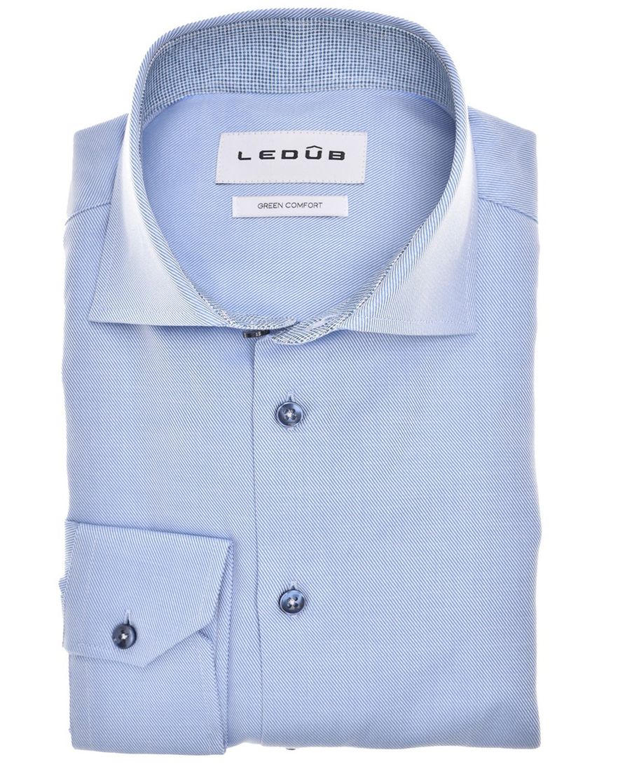 Ledub Modern Fit New zakelijk overhemd blauw