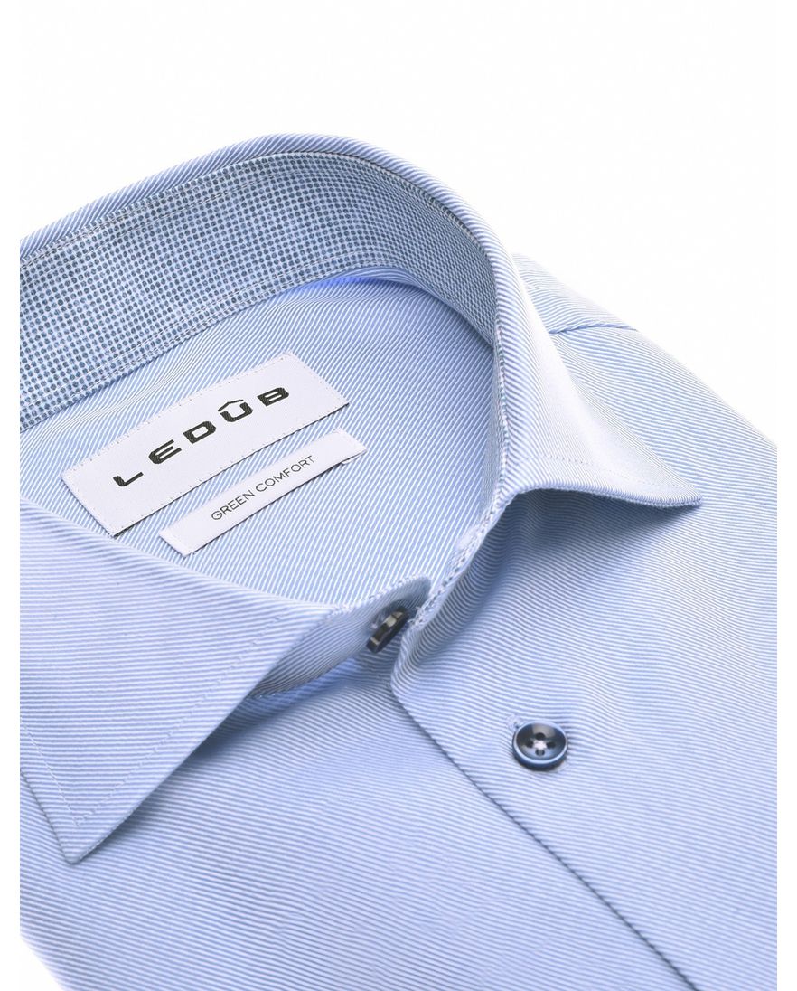 Ledub Modern Fit New zakelijk overhemd blauw
