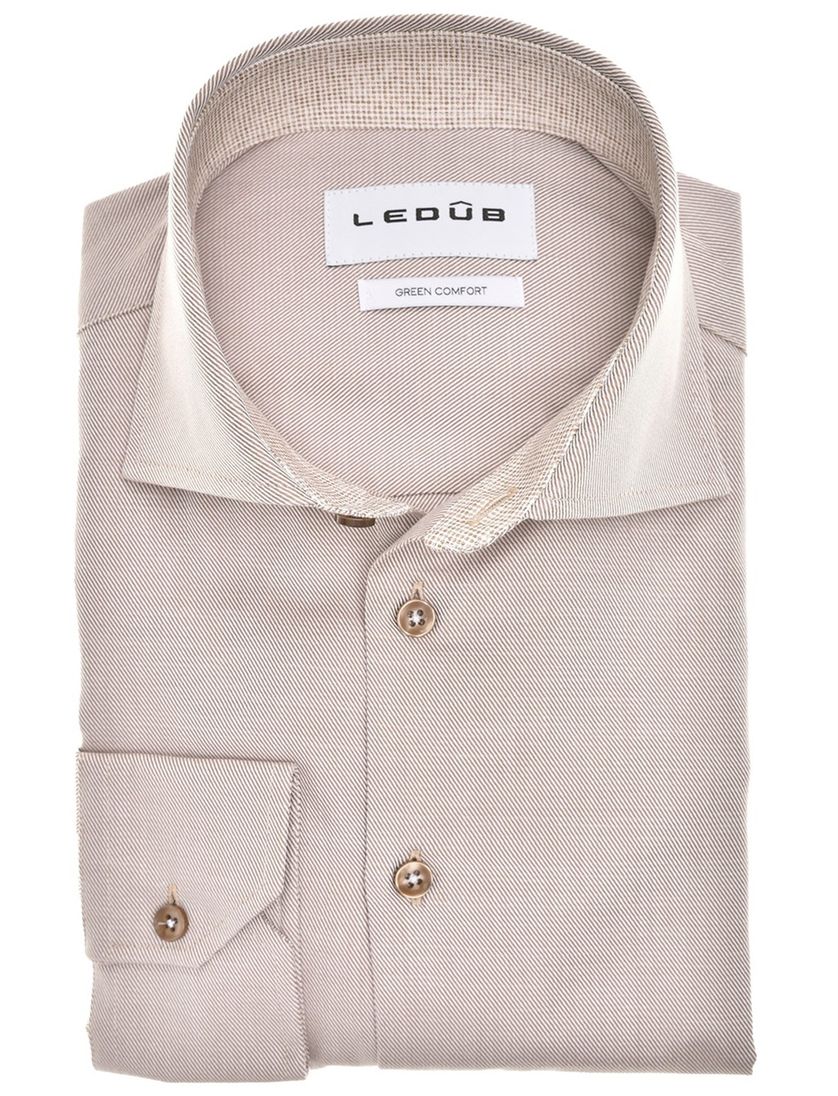 business overhemd Ledub Modern Fit New roze effen