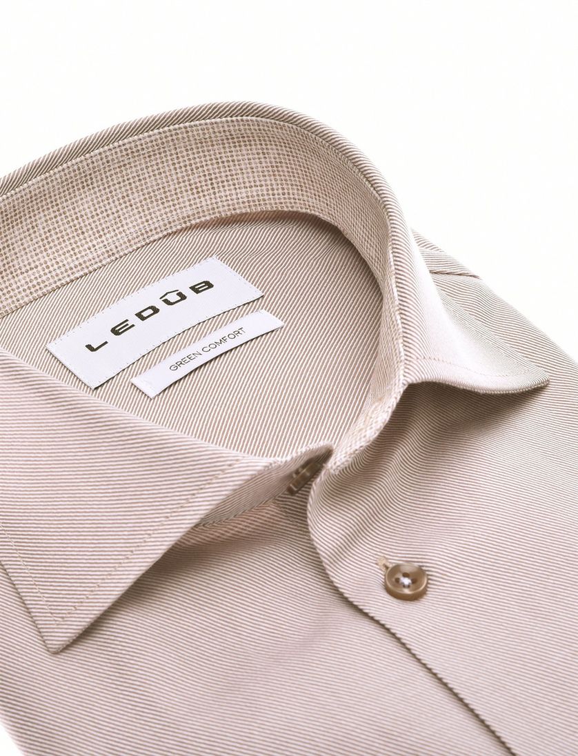 business overhemd Ledub Modern Fit New roze effen