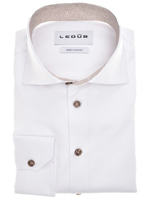 business overhemd wit Ledub Modern Fit New
