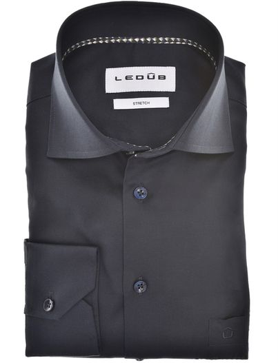 Ledub Ledub Modern Fit New zakelijk overhemd donkerblauw