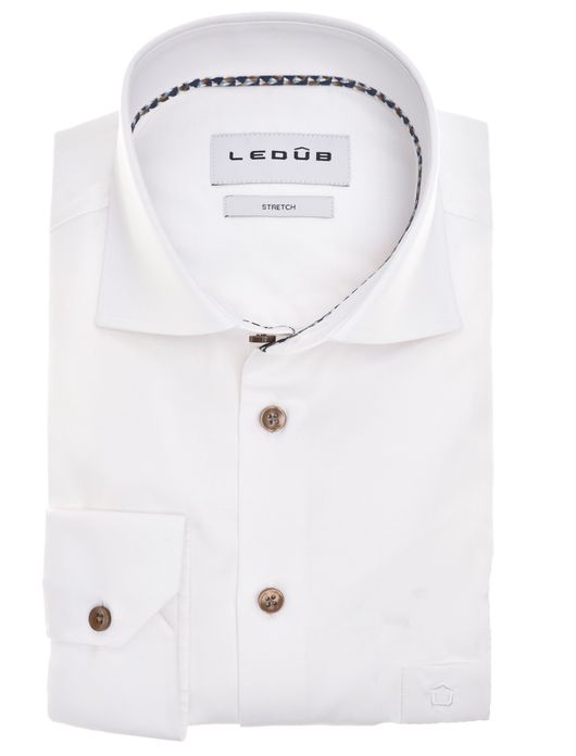business overhemd wit Ledub Modern Fit New
