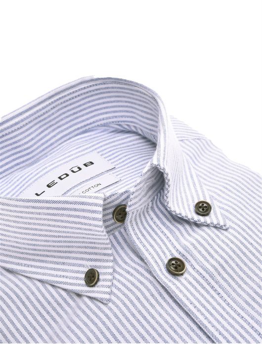 business overhemd blauw Ledub Modern Fit New