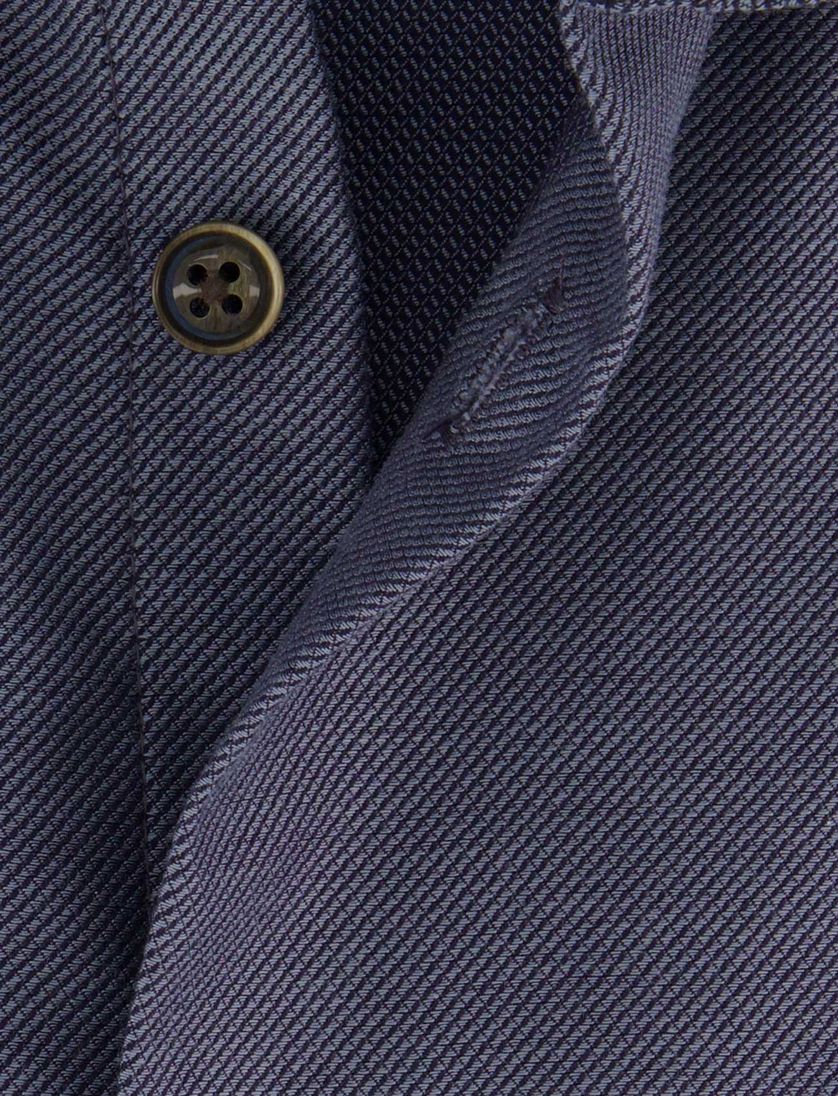 Ledub overhemd strijkvrij effen grijs normale fit