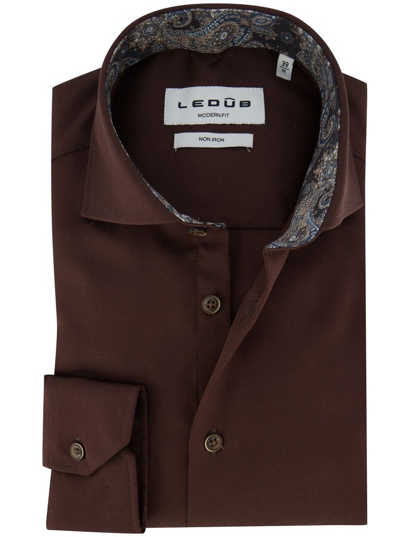 Overhemd Ledub Modern Fit strijkvrij