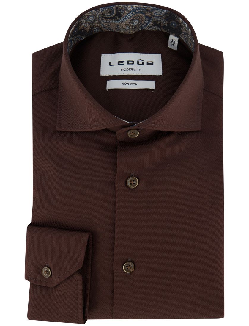 Overhemd Ledub Modern Fit strijkvrij