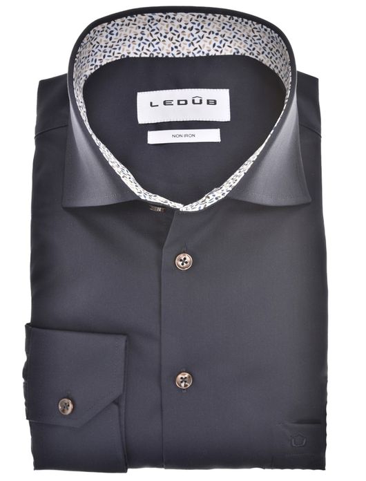 business overhemd donkerblauw Ledub Modern Fit New