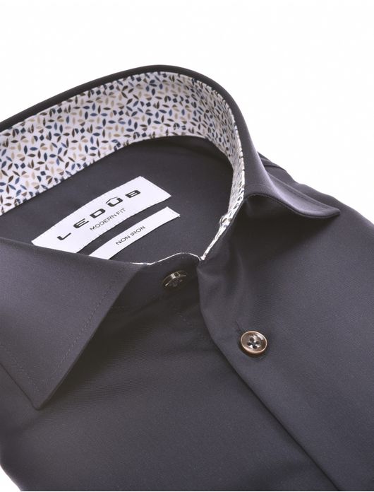 business overhemd donkerblauw Ledub Modern Fit New