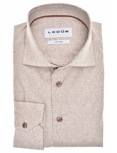 Ledub Ledub overhemd bruin geprint katoen