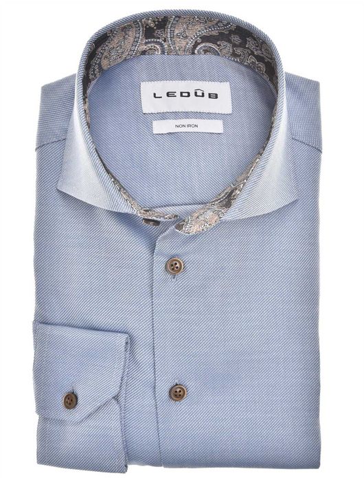 business overhemd blauw Ledub Modern Fit New