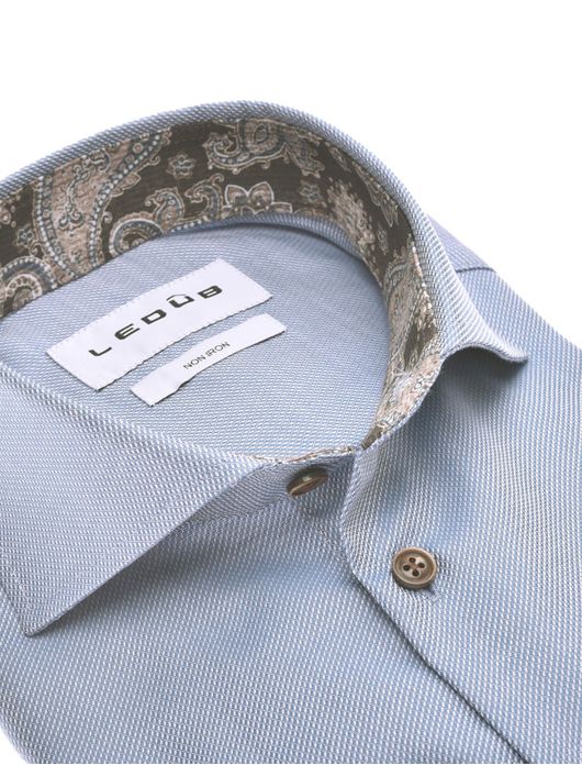 business overhemd blauw Ledub Modern Fit New