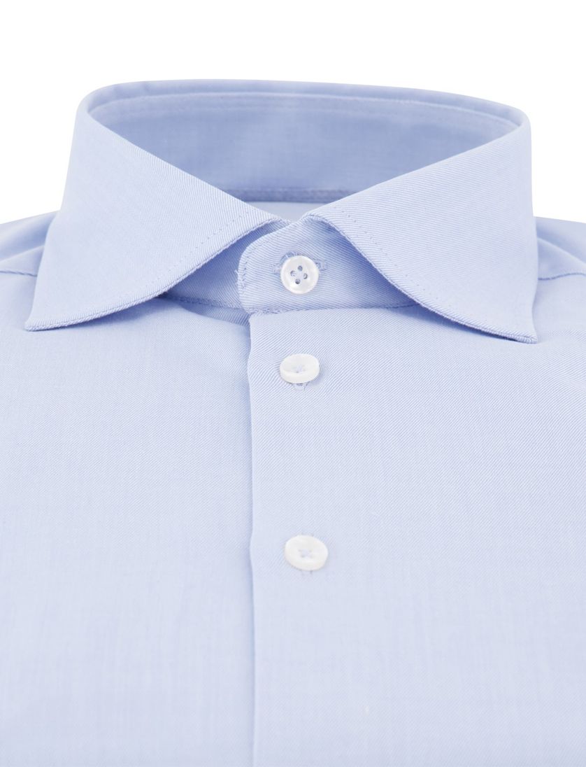 Ledub modern fit stretch overhemd lichtblauw katoen