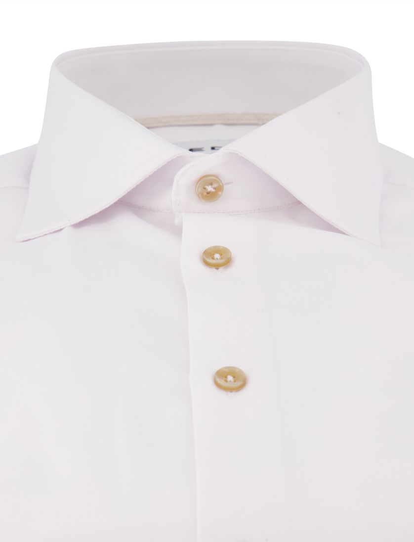 Ledub modern fit stretch overhemd wit katoen
