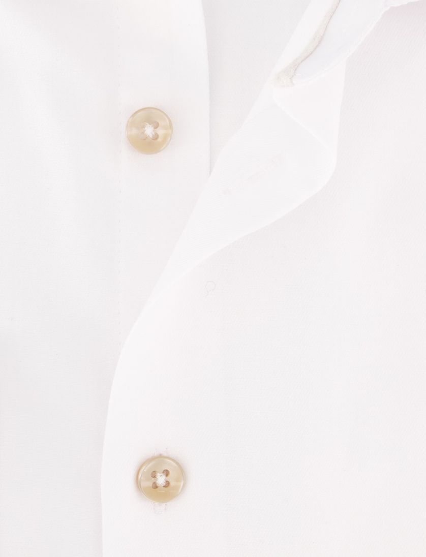 Ledub modern fit stretch overhemd wit katoen