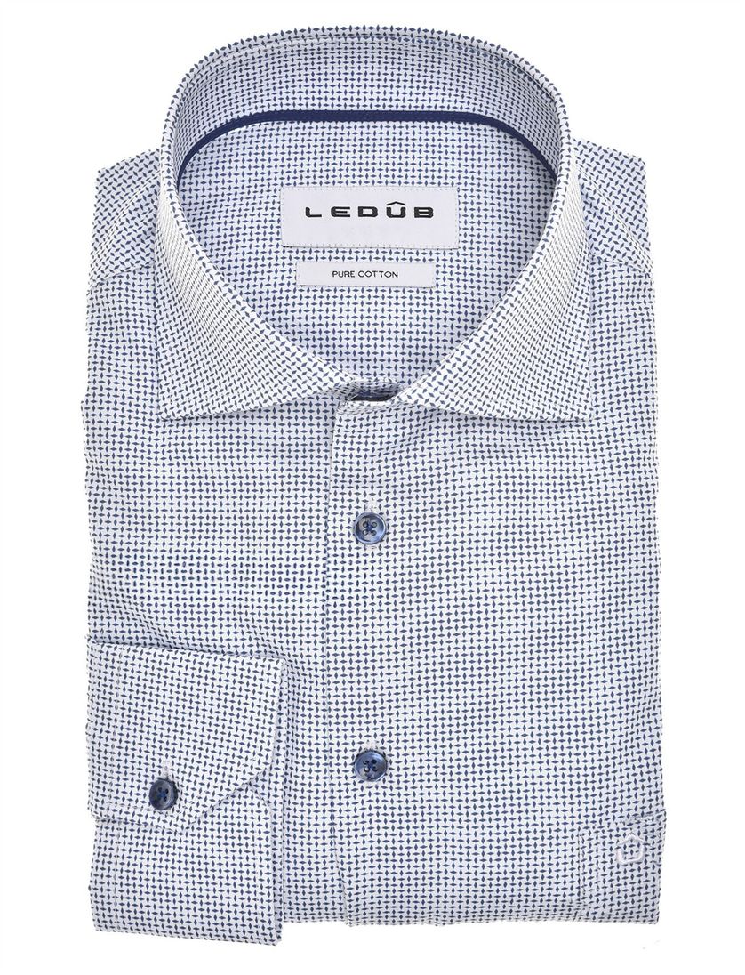 overhemd mouwlengte 7 Ledub Modern Fit New blauw