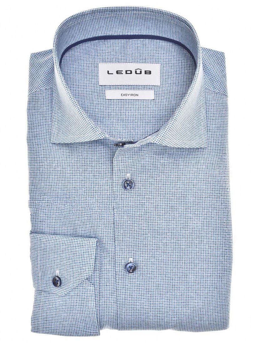 Ledub overhemd blauw geprint