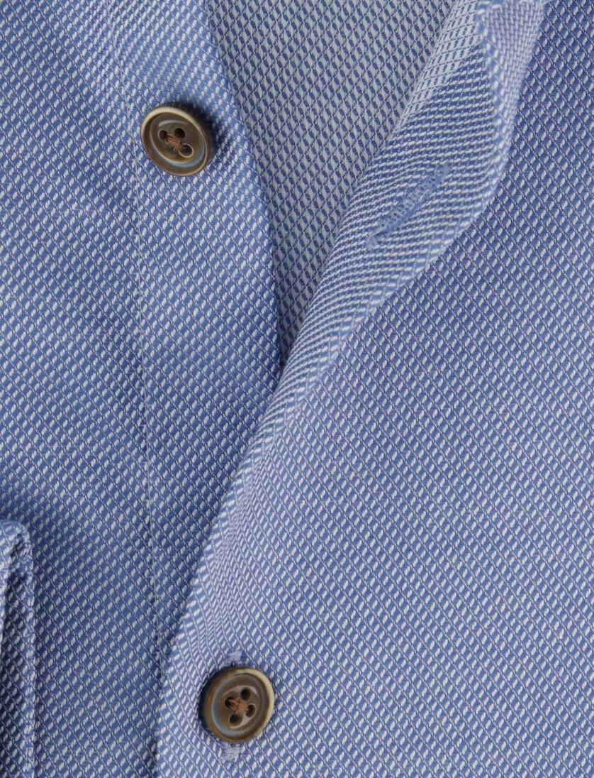 Ledub modern fit overhemd non iron blauw effen ml7