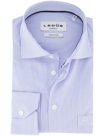 Ledub Ledub overhemd lichtblauw katoen