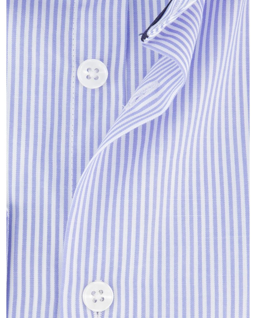 Ledub overhemd lichtblauw katoen