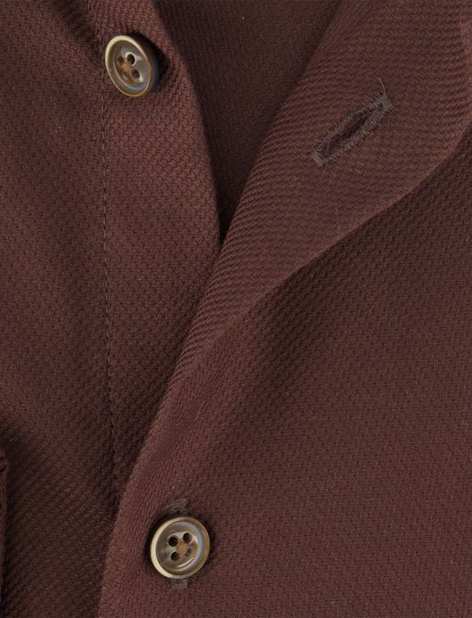 Ledub overhemd bruin effen