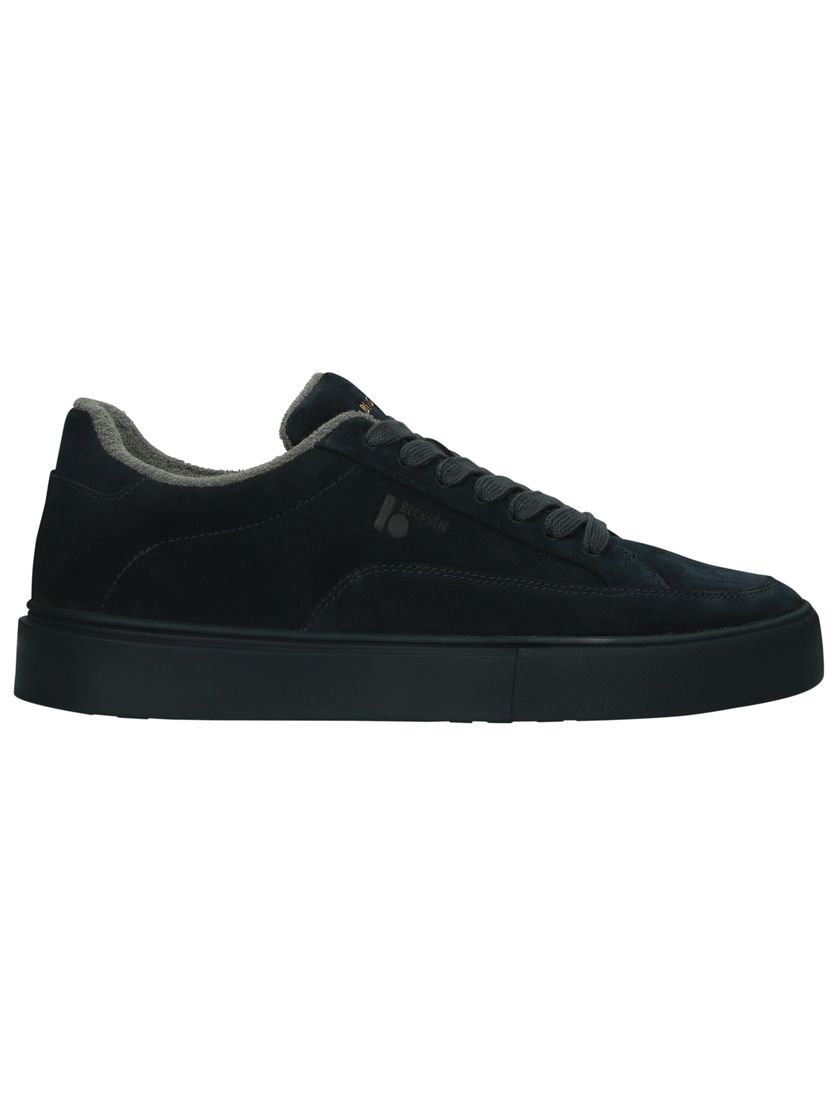 sneakers Blackstone donkerblauw effen suede, leer en rubber