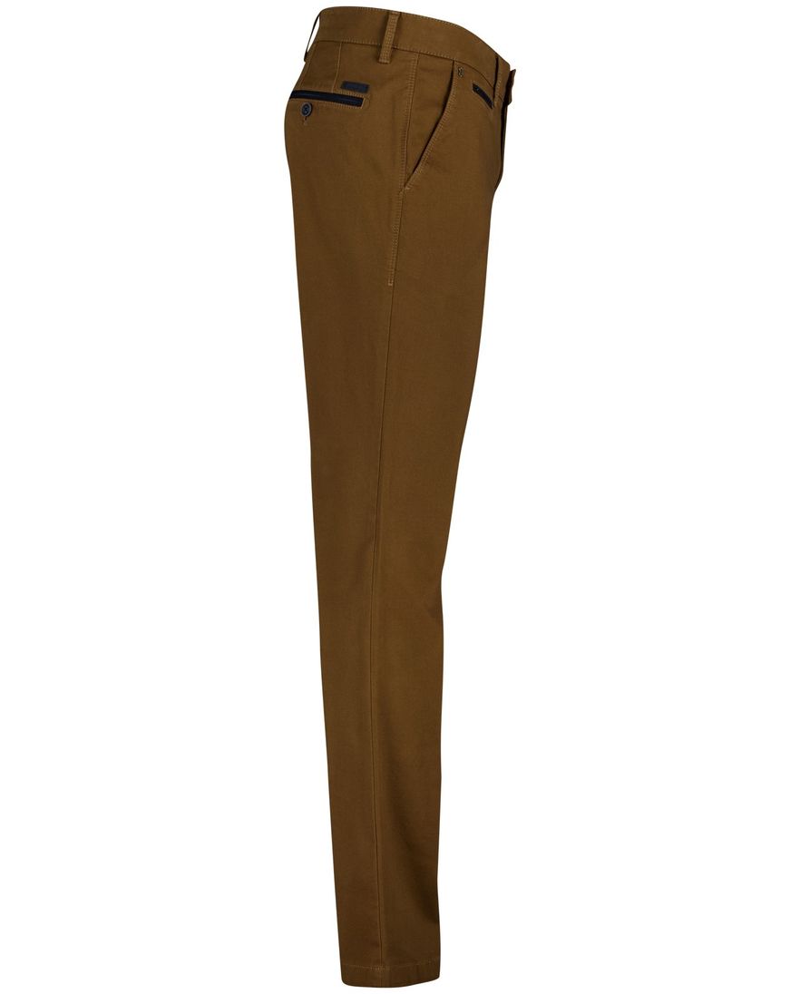 Gardeur normale fit benny pantalon bruin effen katoen
