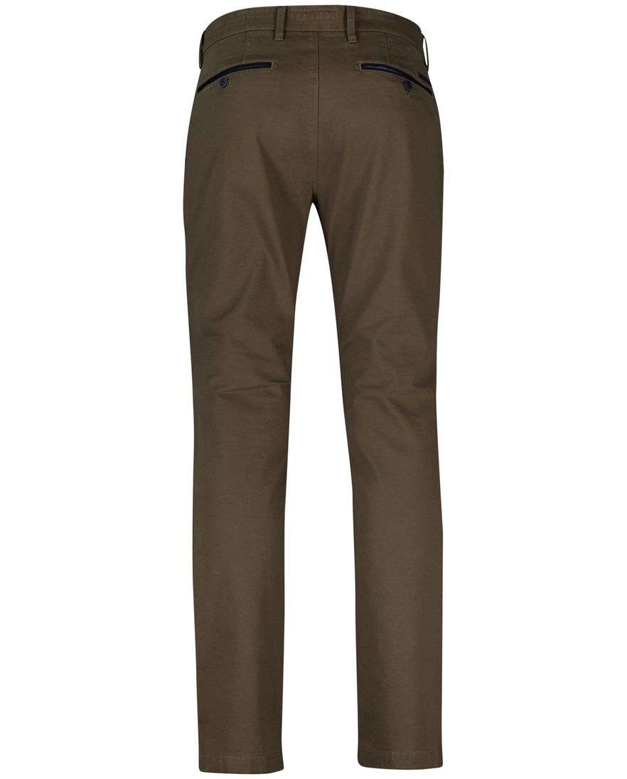 Gardeur normale fit benny pantalon donkerbruin effen