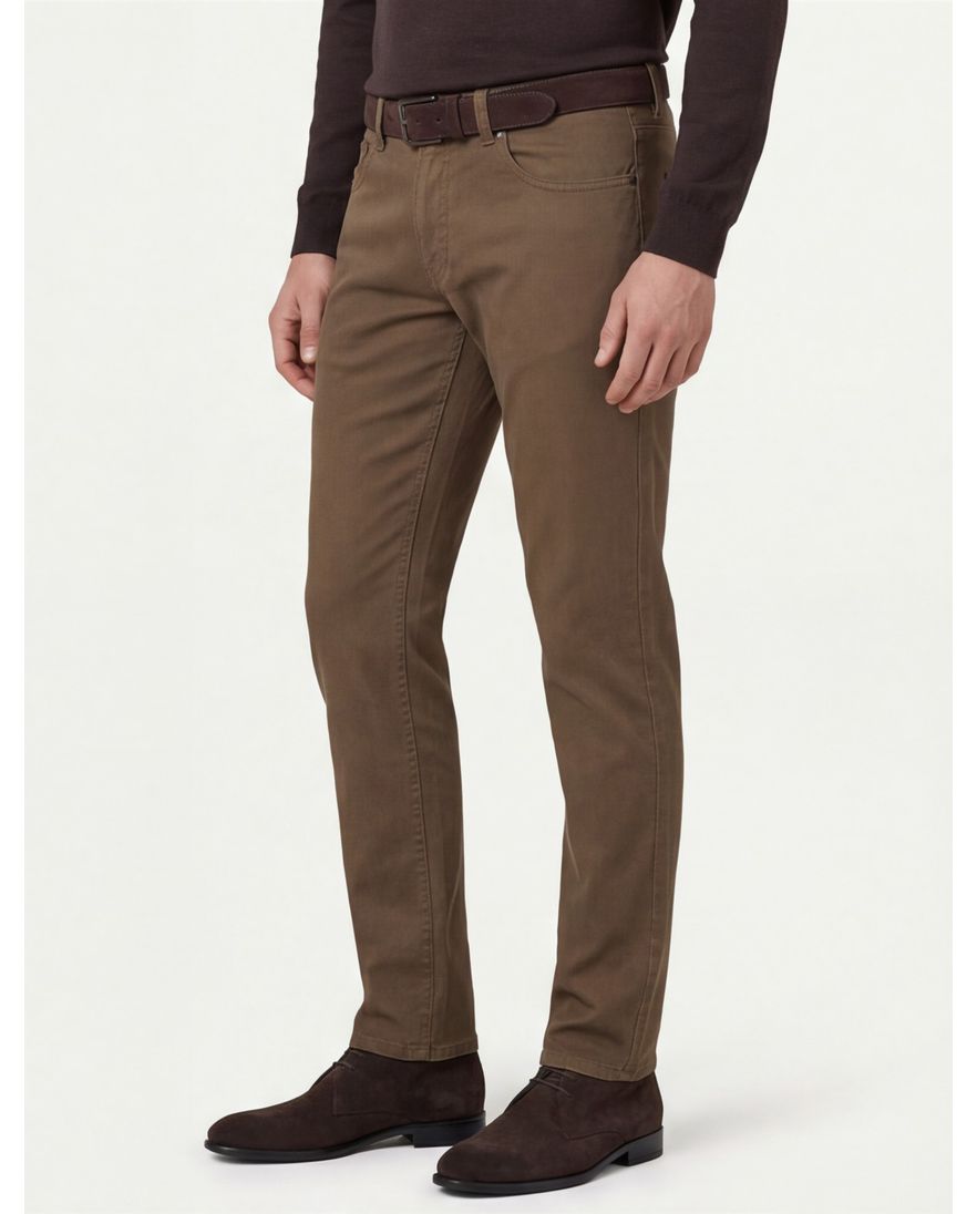 Gardeur Pantalon Bill 5-p bruin normale fit