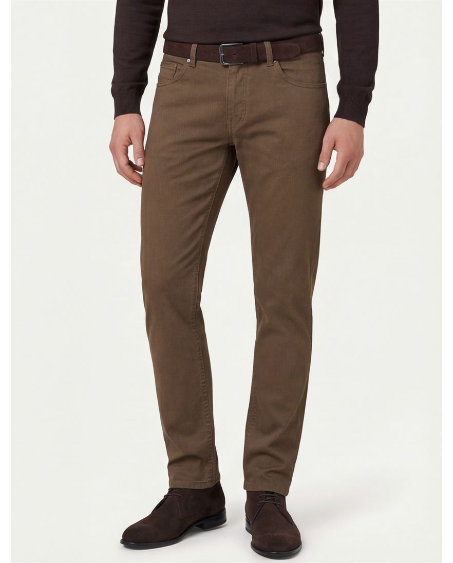 Gardeur Pantalon Bill 5-p bruin normale fit