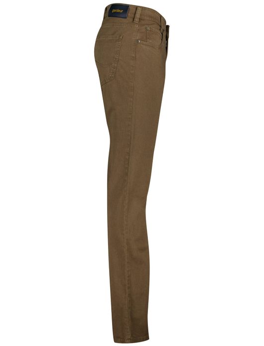 Gardeur Pantalon 5-p bruin effen