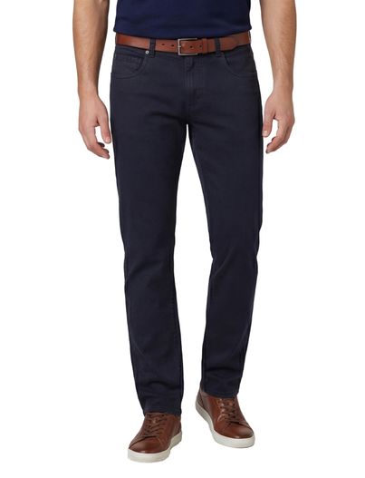 Gardeur Gardeur normale fit Bill pantalon donkerblauw effen