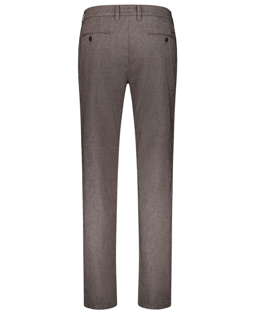 Gardeur pantalon bruin modern fit katoen gemeleerd
