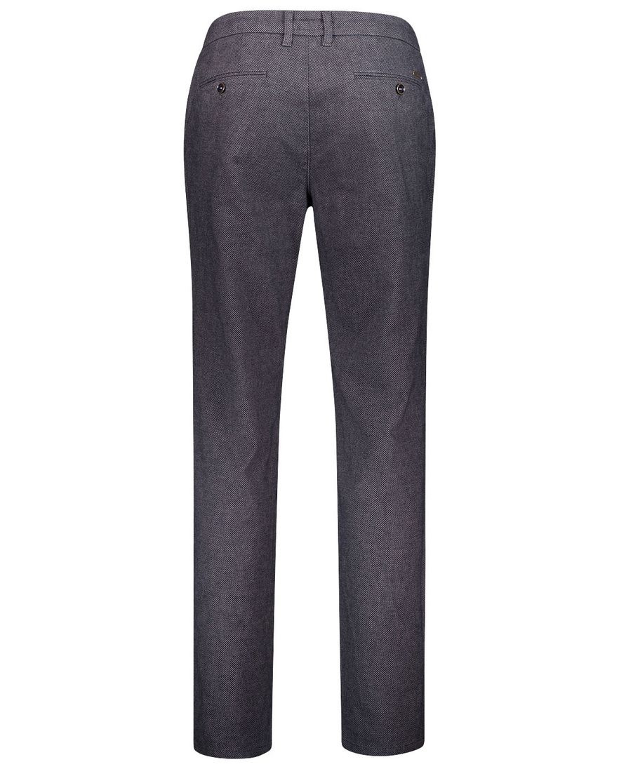 Gardeur katoenen broek grijs effen normale fit