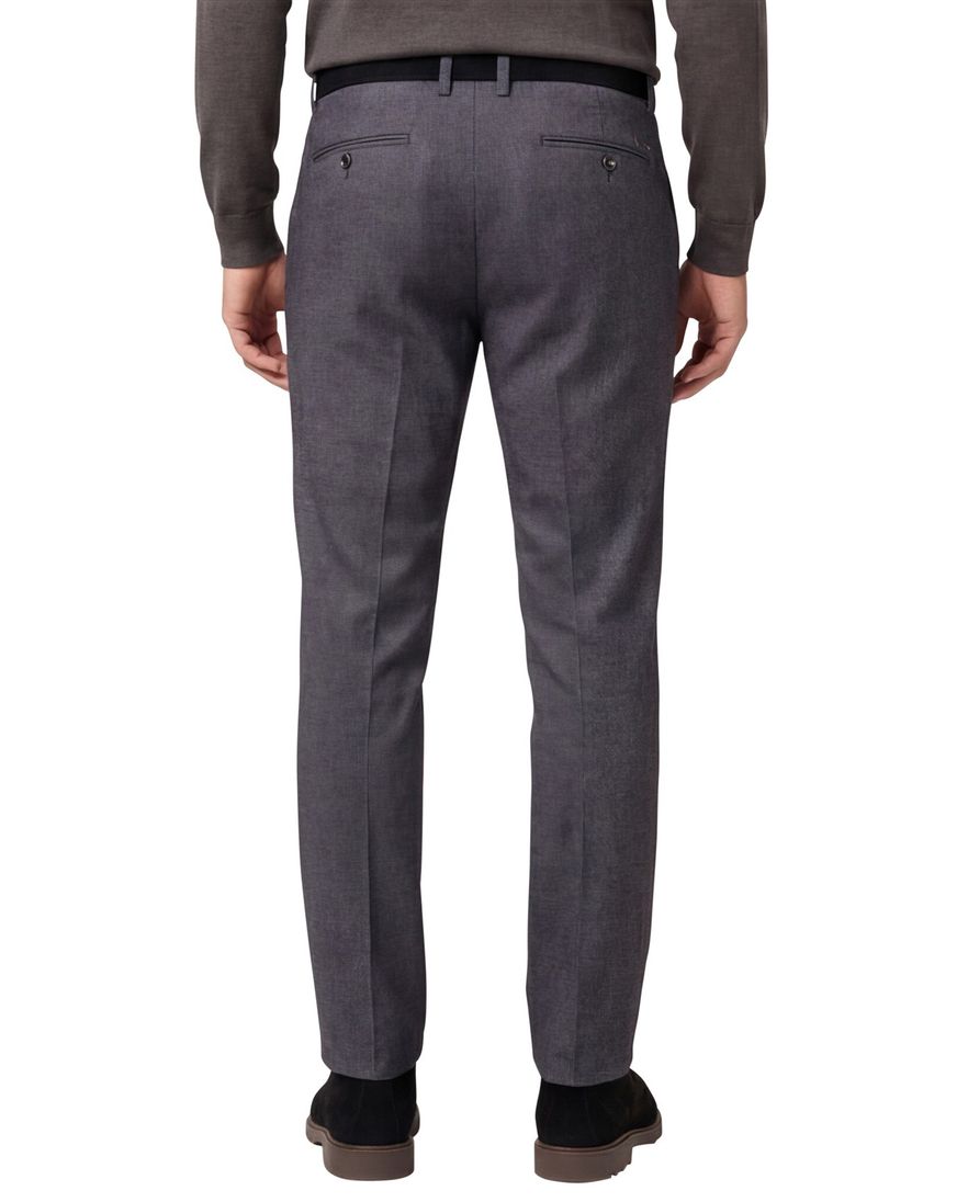 Gardeur katoenen broek grijs effen normale fit