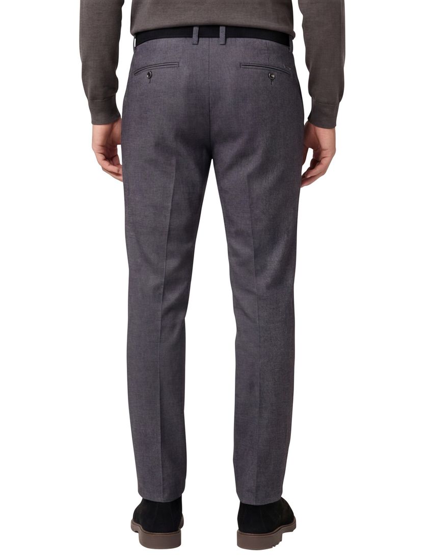 katoenen broek Gardeur grijs effen normale fit