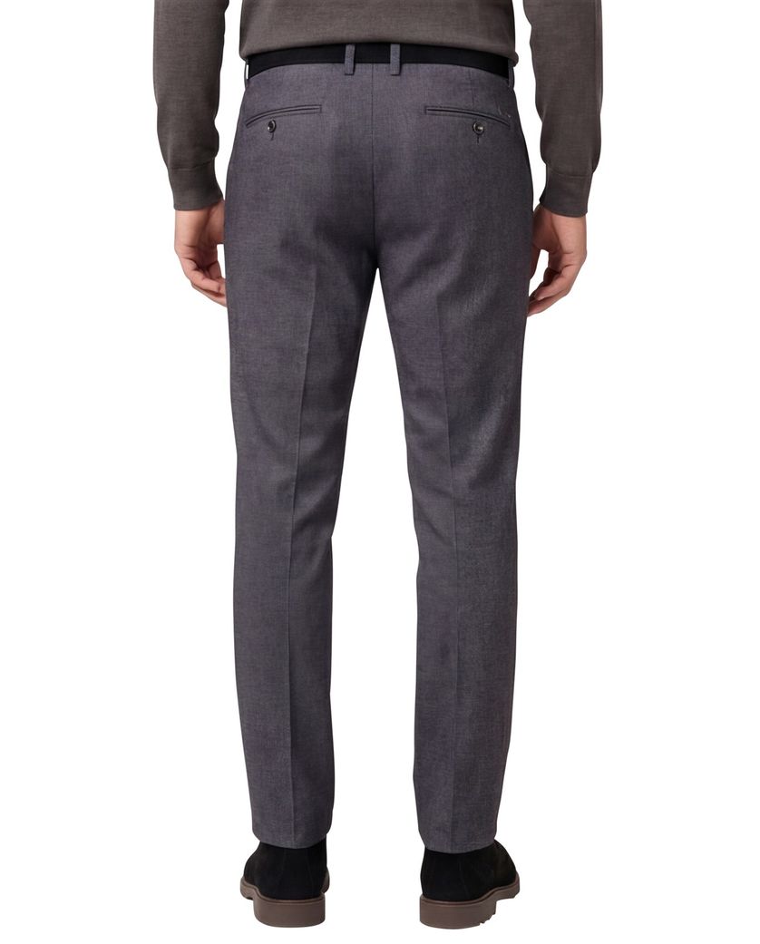 katoenen broek Gardeur grijs effen normale fit