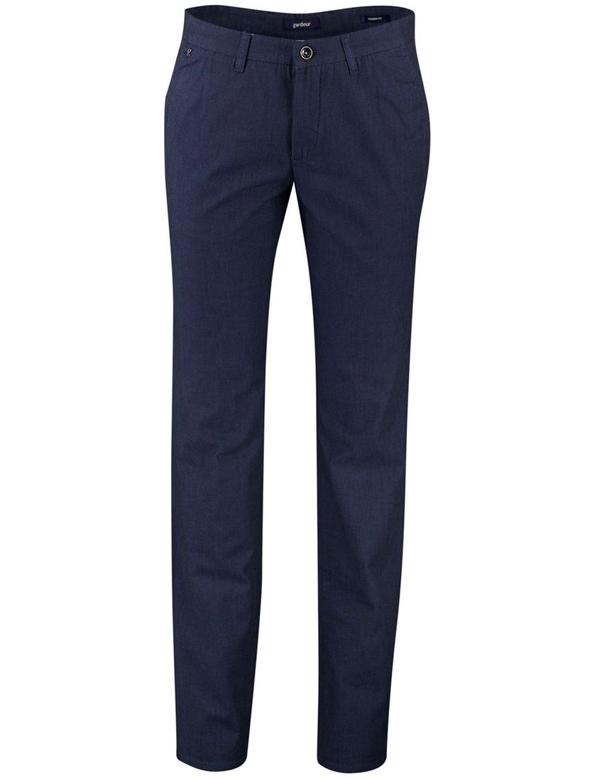 Gardeur Pantalon Bono donkerblauw katoen effen