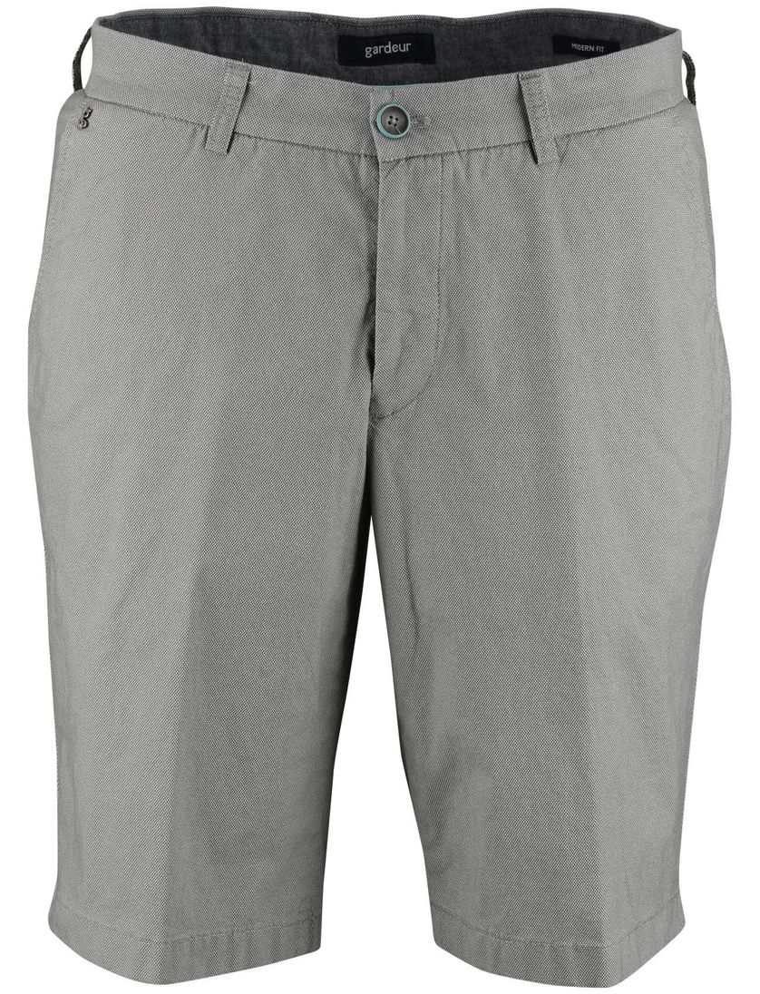 Gardeur korte broek grijs effen