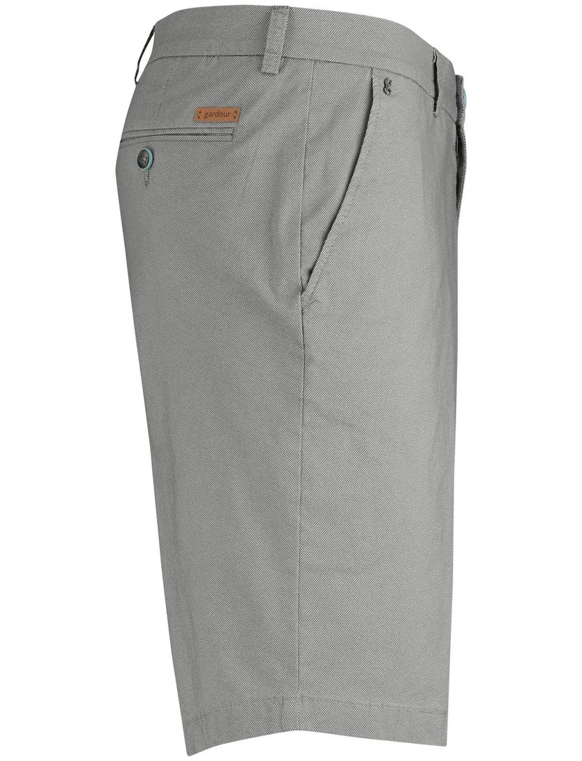 Gardeur korte broek grijs effen